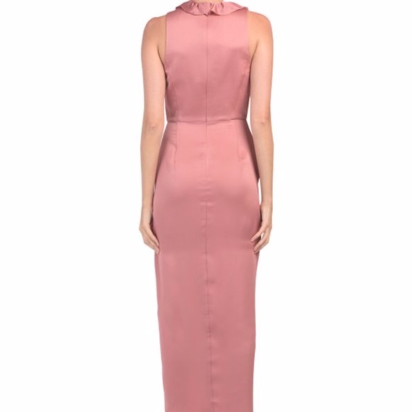 Shona Joy Plunge Frill Drape Dress *NEW* Us sz 10 - Picture 2 of 2